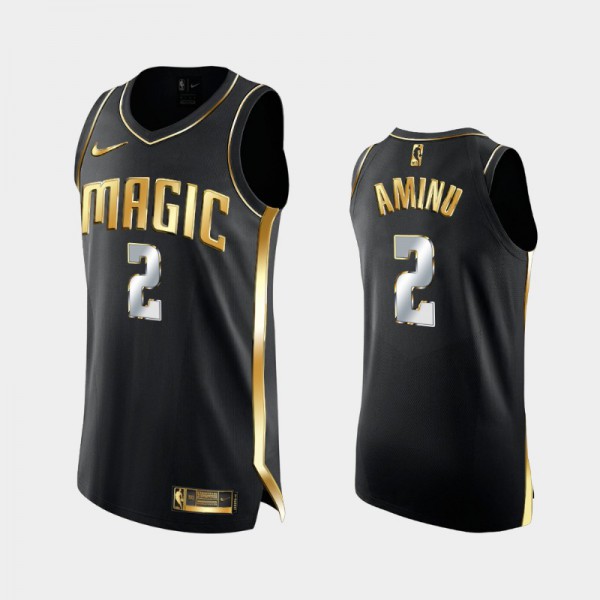 Al-Farouq Aminu Orlando Magic #2 Men's Golden Authentic Men Limited Edition Jersey - Black